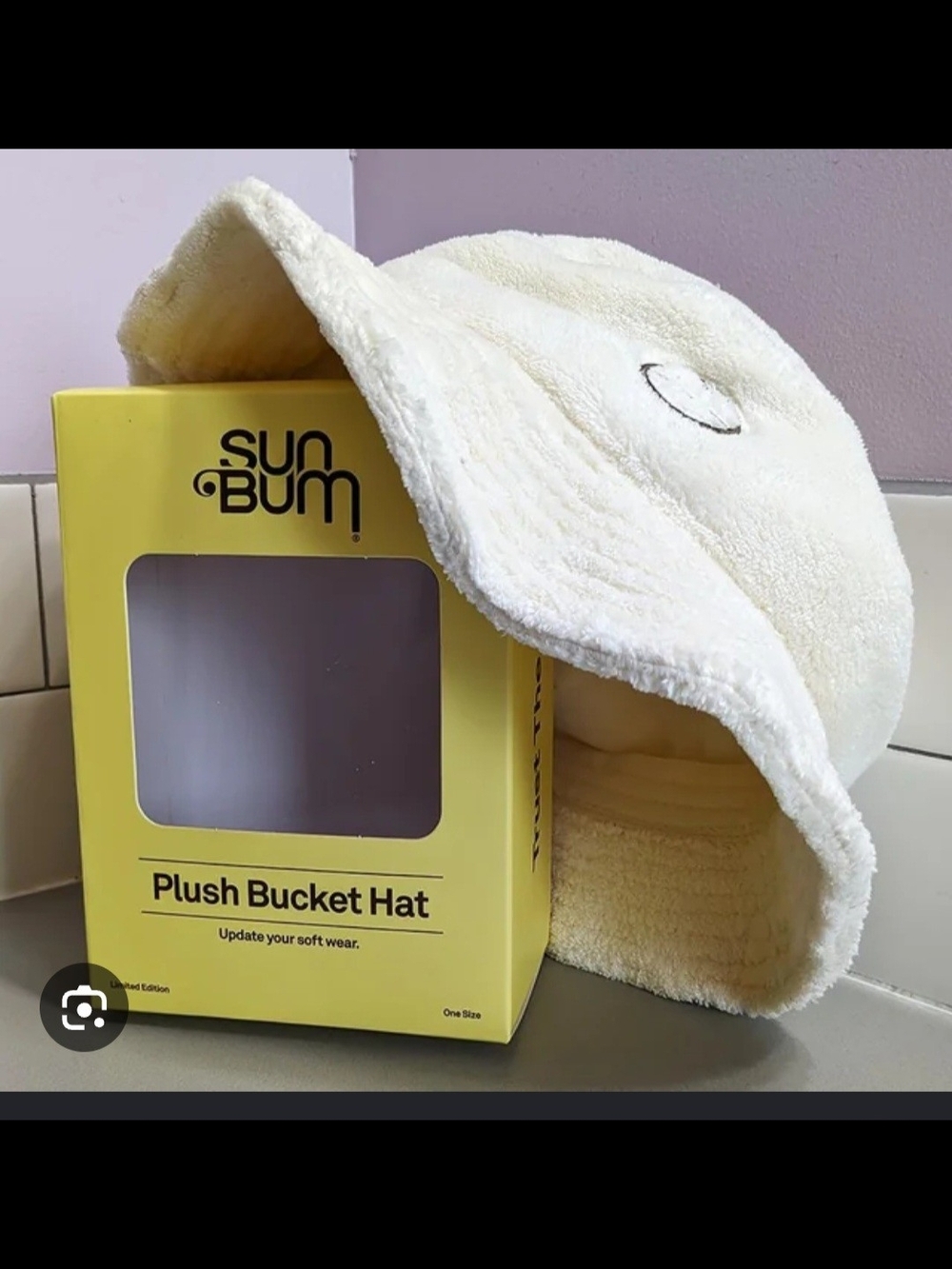 Sun Bum Plush Bucket Hat in Cream